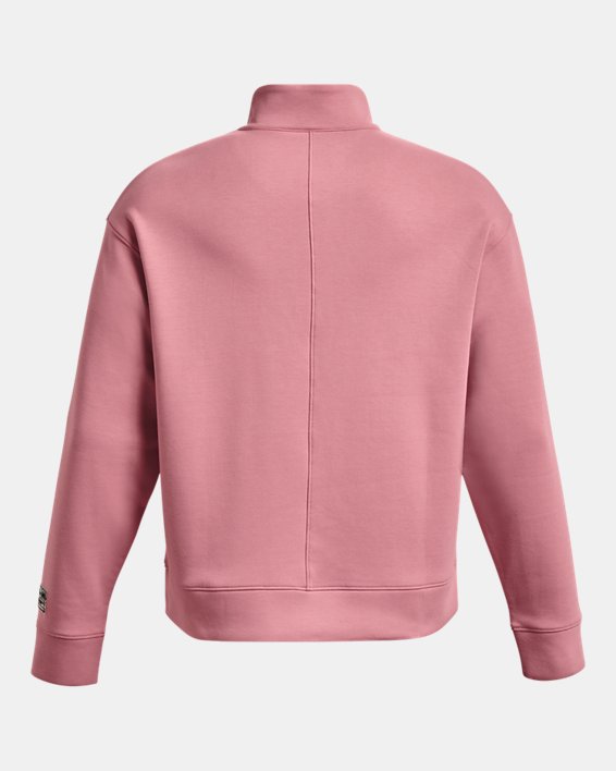 Unisex UA Summit Knit ½ Zip in Pink image number 8